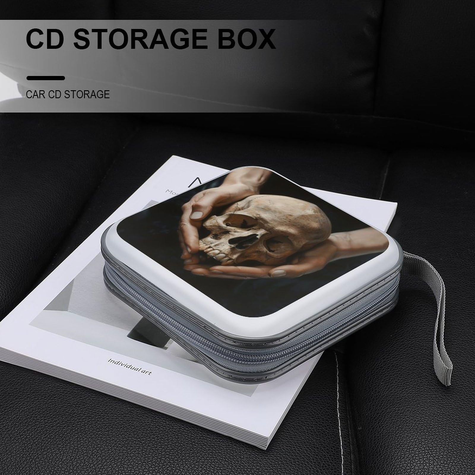 Amazon.com: zxxpensy Hands Holding A Skull CD Case DVD Storage